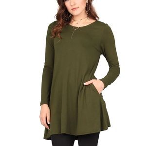 Swing Tunic - Deep Olive Color - Size L/XL ❤️